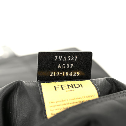 Fendi Econyl Nylon Cuoio Romano Monochrome Medium Baguette Messenger Bag Black 8 of 12