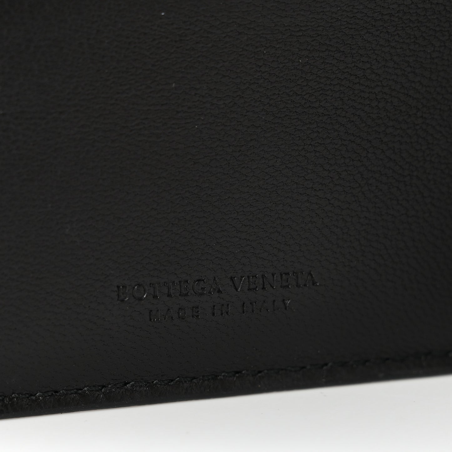 Intrecciato Bi-Fold Money Clip Wallet Black