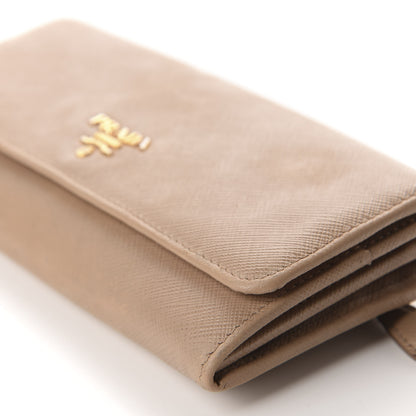 Prada Saffiano Metal Continental Flap Wallet Cammeo 7 of 9