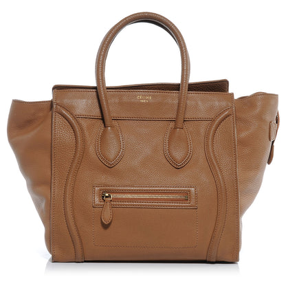 Celine Drummed Calfskin Mini Luggage Camel 1 of 8