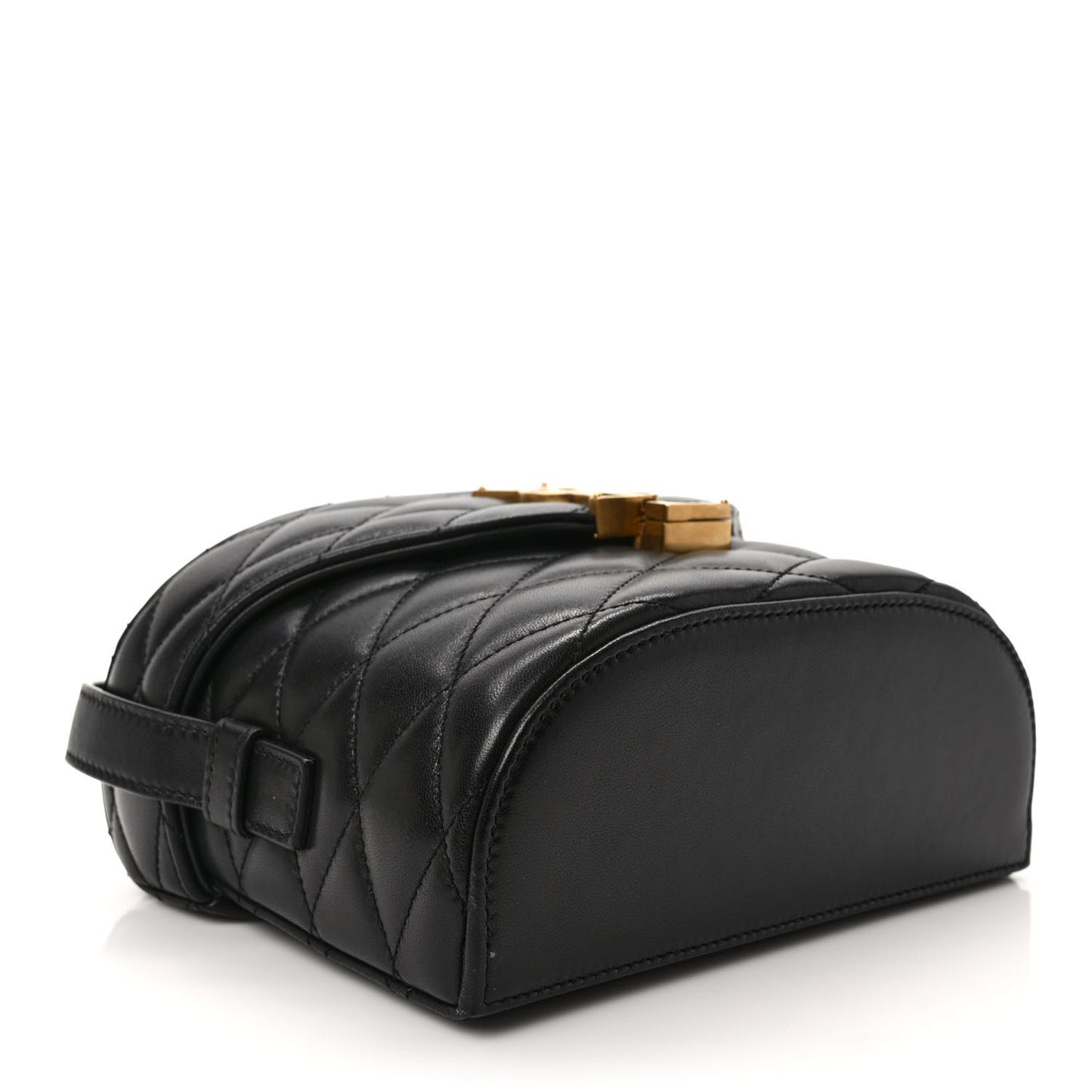 Lambskin Matelasse Monogram June Box Bag Black