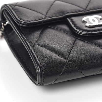 Chanel Lambskin Quilted Classic Clutch With Chain Black 9 of 11