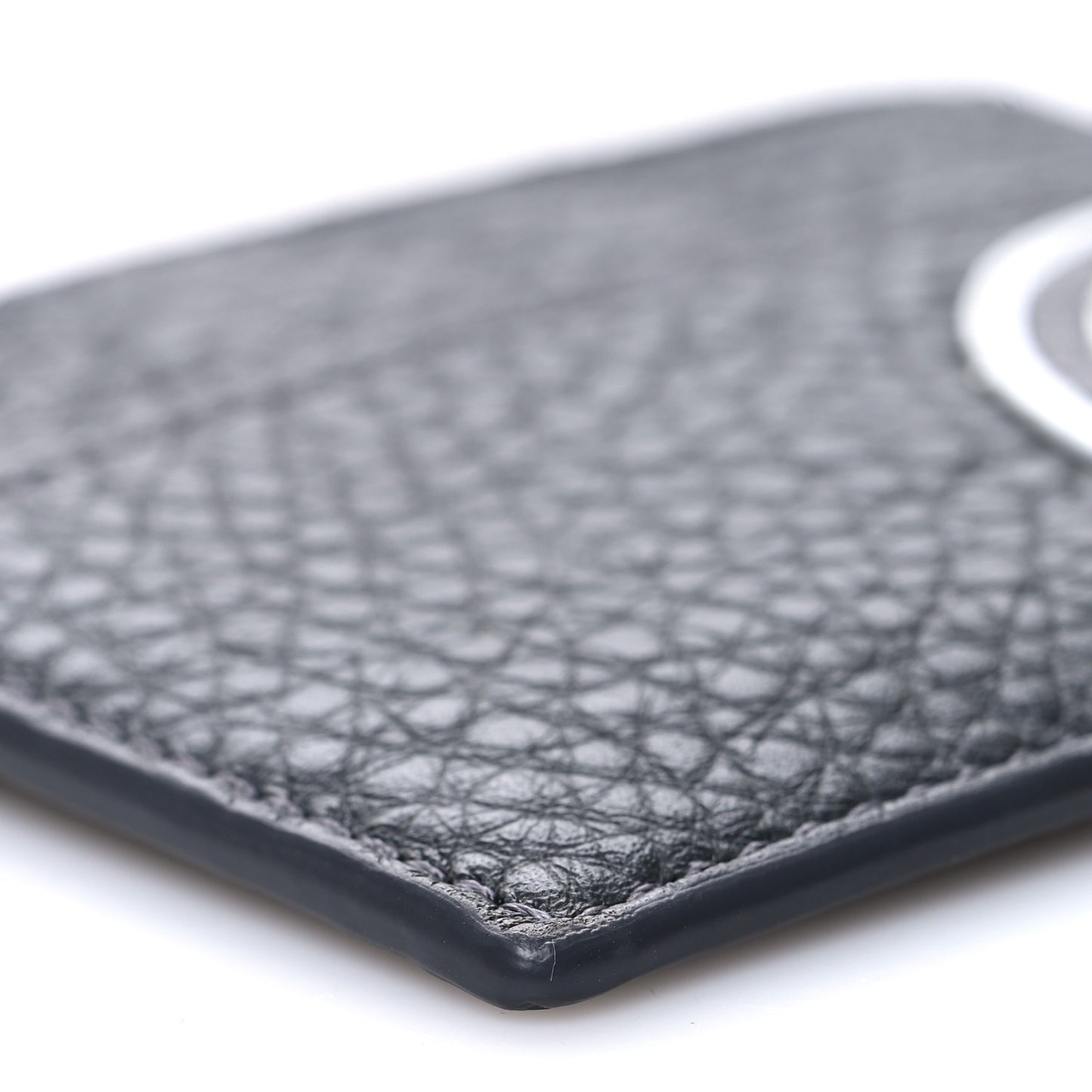 Cuoio Romano Stamp Patch Card Holder Asfalto