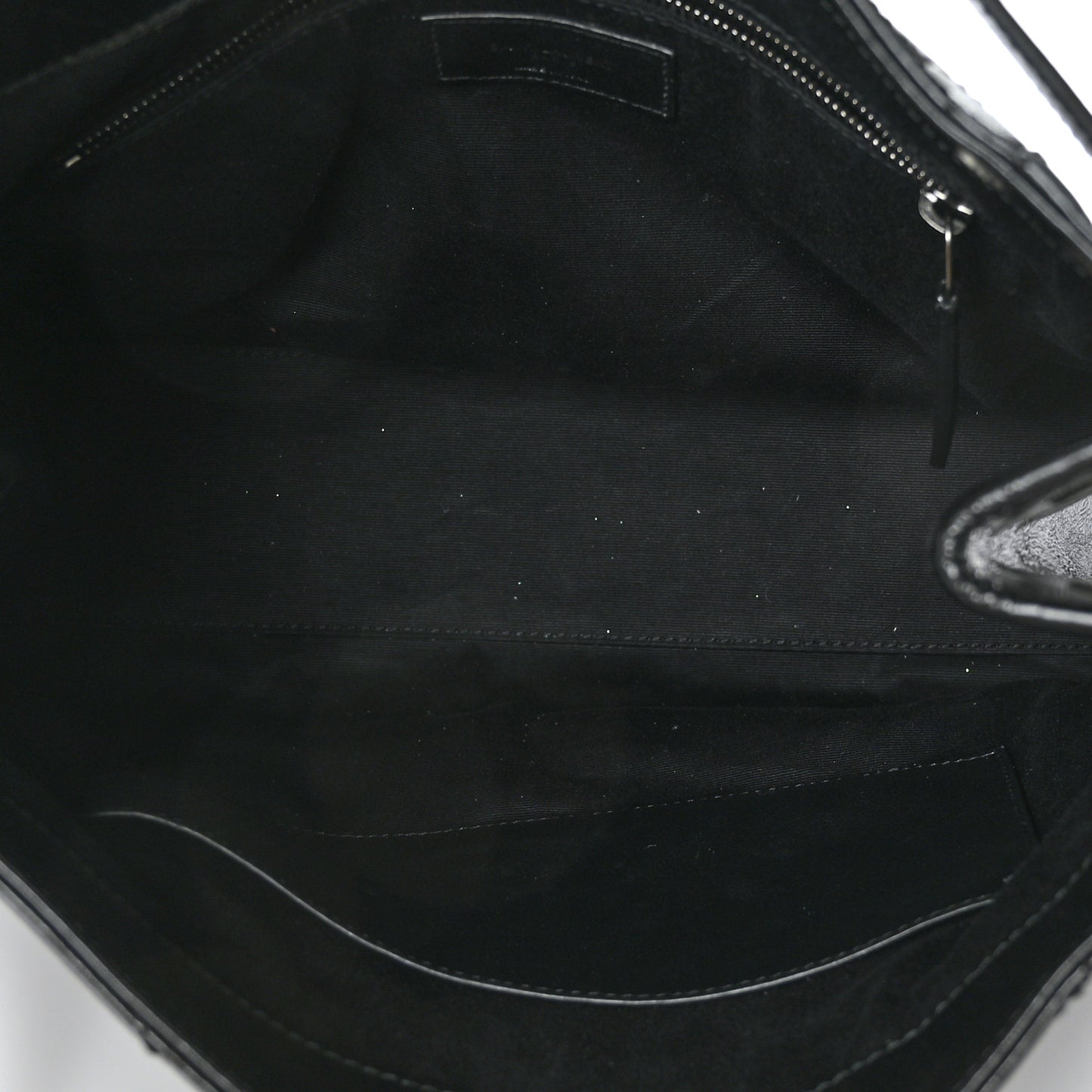Crinkled Calfskin Matelasse Monogram Medium Niki Shopper Tote Black