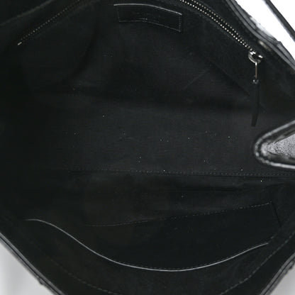 Saint Laurent Crinkled Calfskin Matelasse Monogram Medium Niki Shopper Tote Black 5 of 8