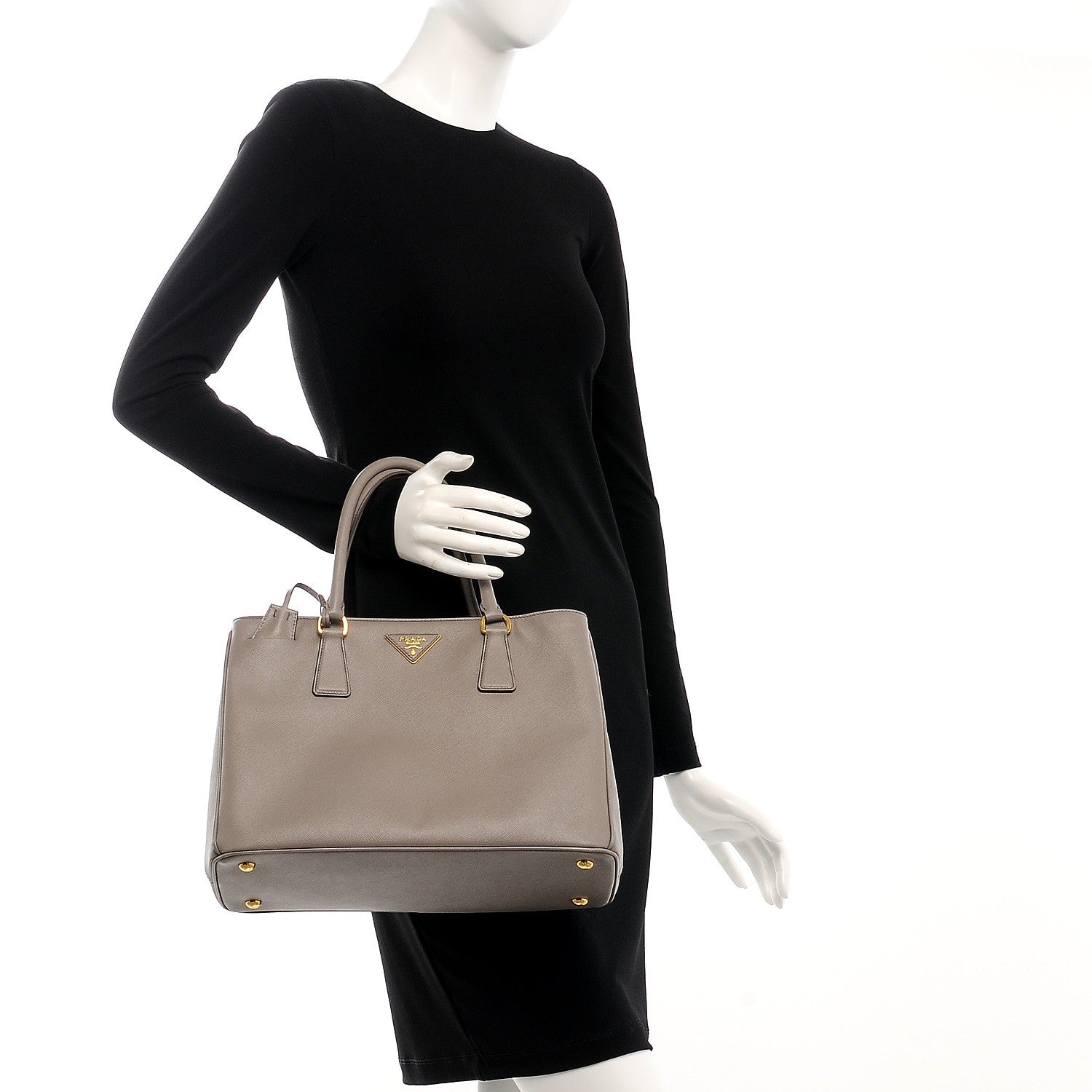 Prada Saffiano Lux Medium Tote Argilla 3 of 17