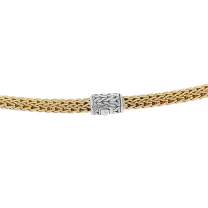 John Hardy Sterling Silver 18K Yellow Gold Amethyst Citrine 5mm Classic Chain Reversible Lava Necklace 5 of 5