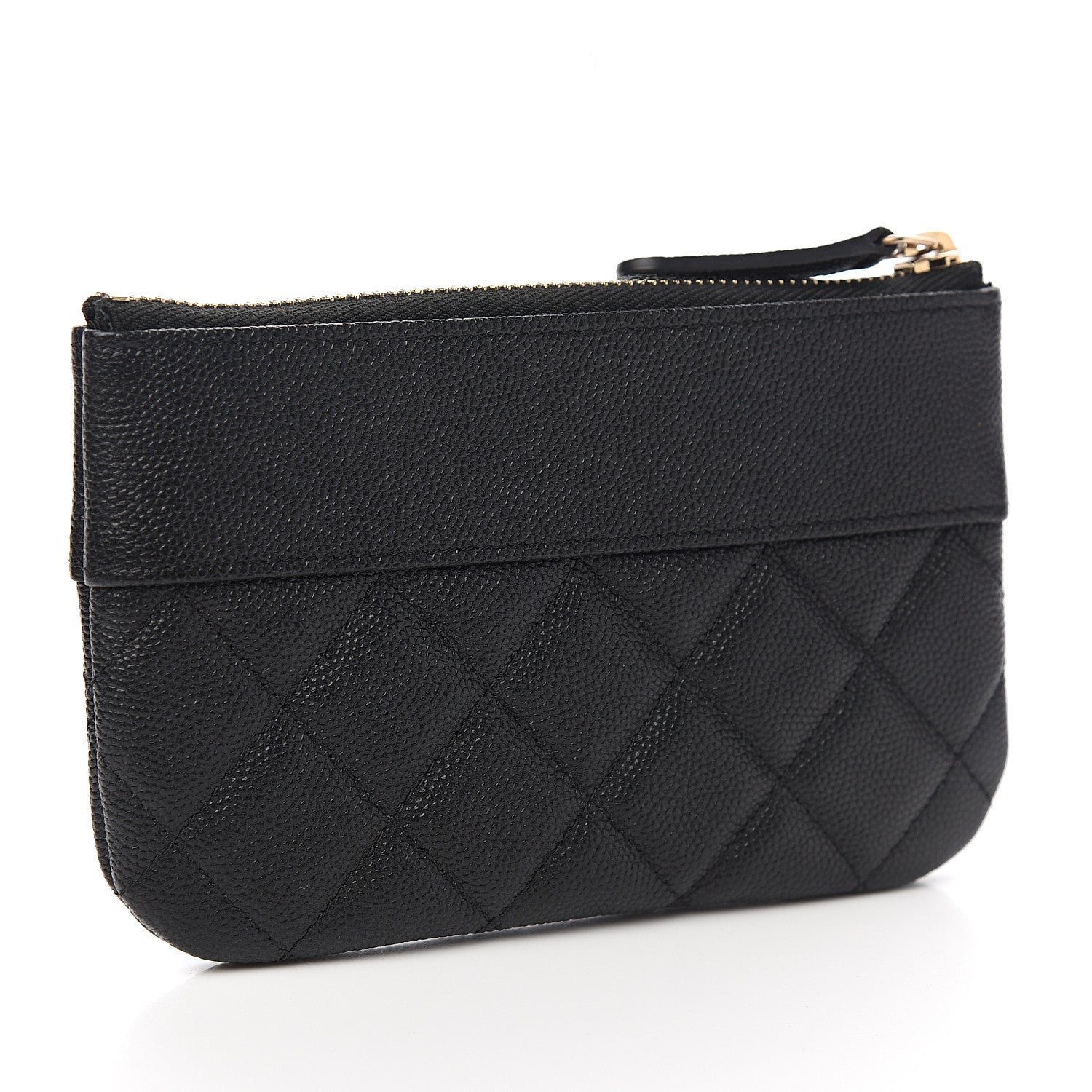 Chanel Caviar Quilted Small Vintage Mademoiselle Cosmetic Case Black 2 of 7