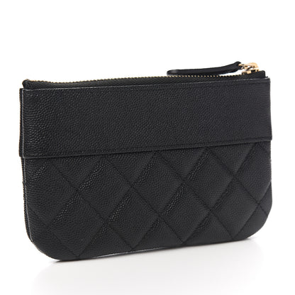 Chanel Caviar Quilted Small Vintage Mademoiselle Cosmetic Case Black 2 of 7