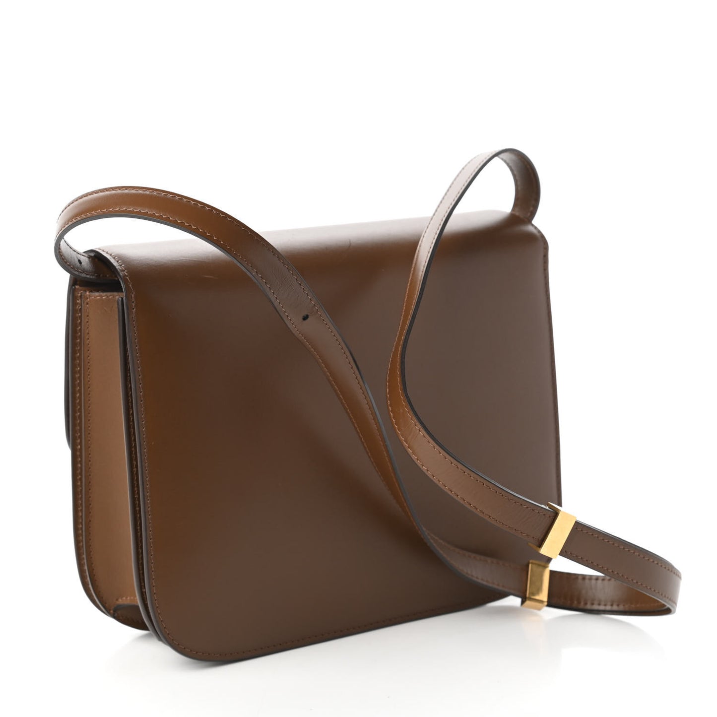 Box Calfskin Medium Classic Box Flap Bag Camel