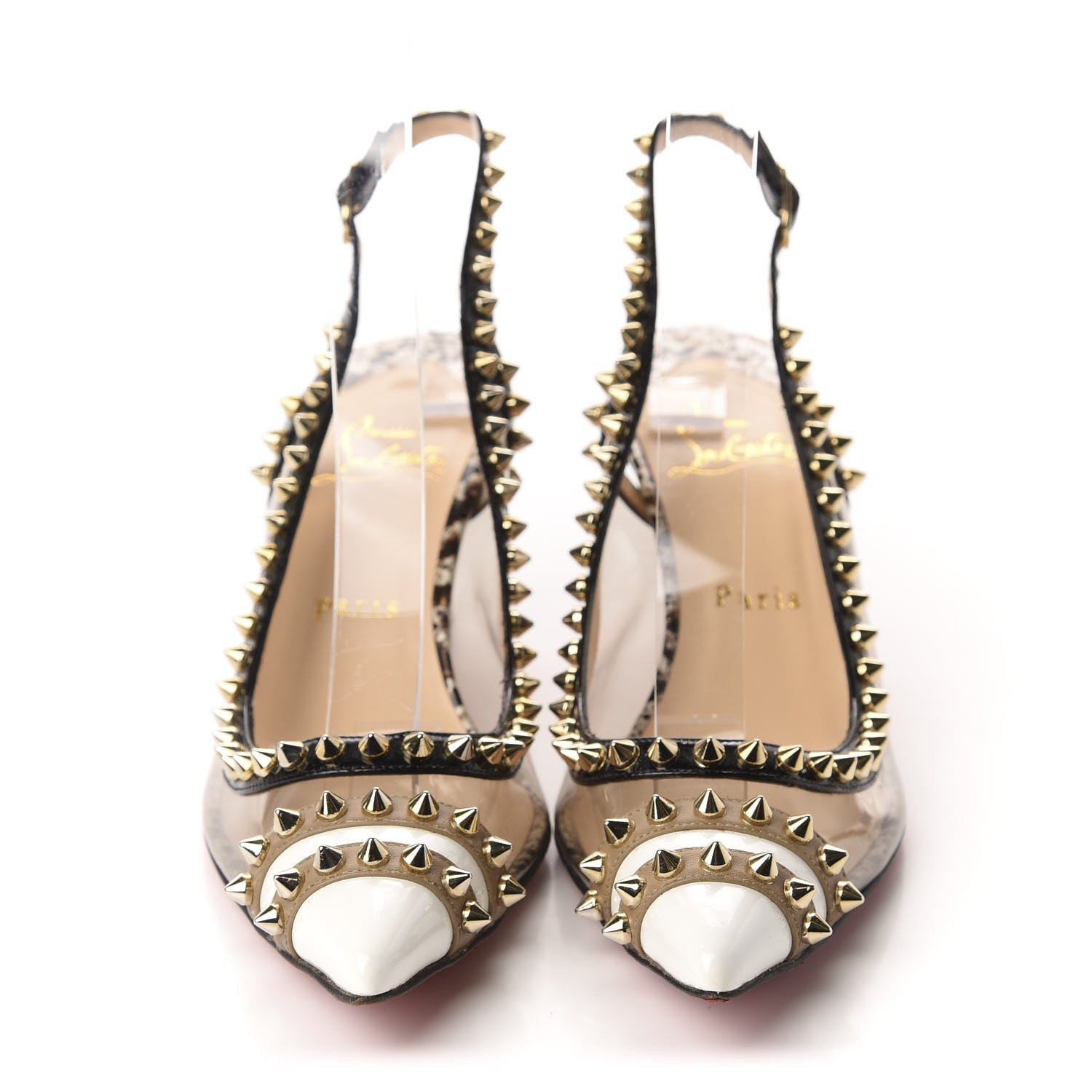 Christian Louboutin Patent Cosmo PVC Manovra 70 Pumps 37.5 White Smoke 2 of 14