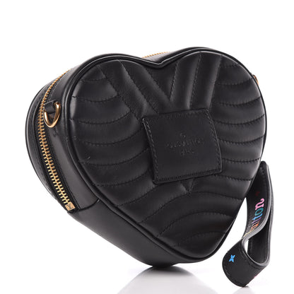 Louis Vuitton Calfskin New Wave Heart Bag Black 3 of 10