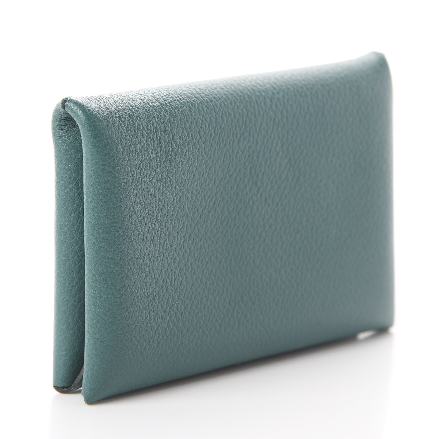 Hermes Evercolor Calvi Card Case Malachite Bleu Atoll 3 of 9