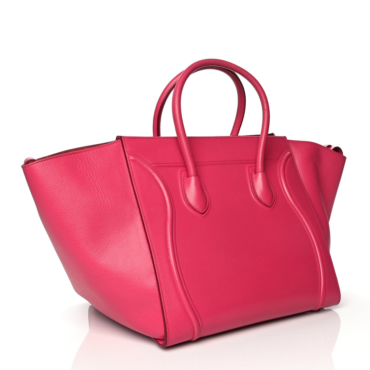 Grained Calfskin Medium Phantom Luggage Fuchsia