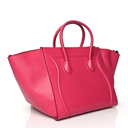 Celine Grained Calfskin Medium Phantom Luggage Fuchsia 3 of 14