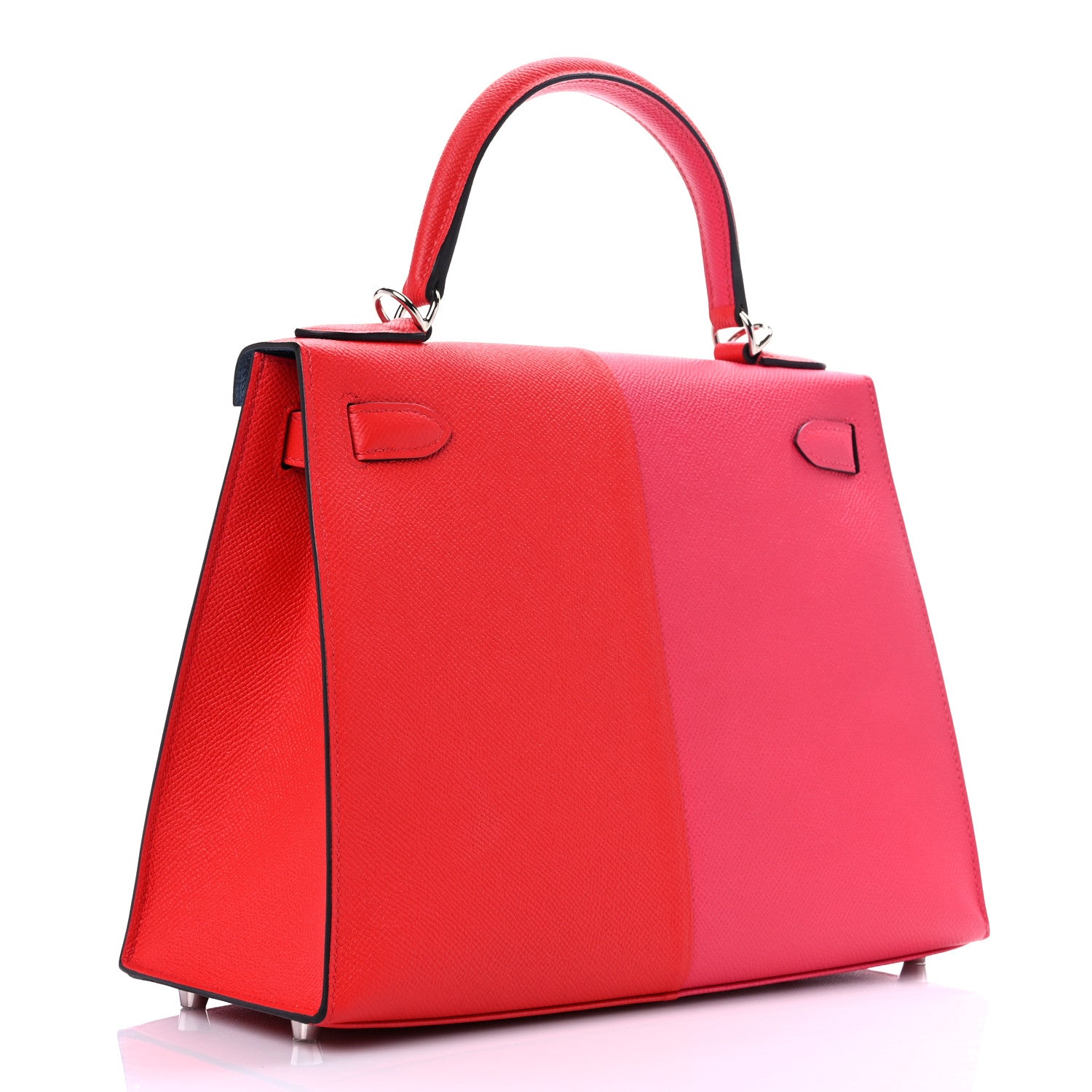 Hermes Epsom Casaque Kelly Sellier 28 Rouge Coeur Rose Extreme Bleu Zanzibar 3 of 16