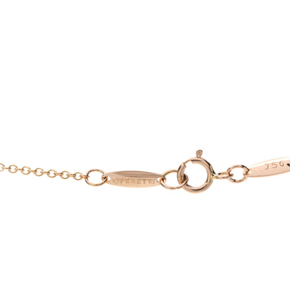Tiffany 18K Rose Gold 16mm Elsa Peretti Open Heart Pendant Necklace 8 of 9