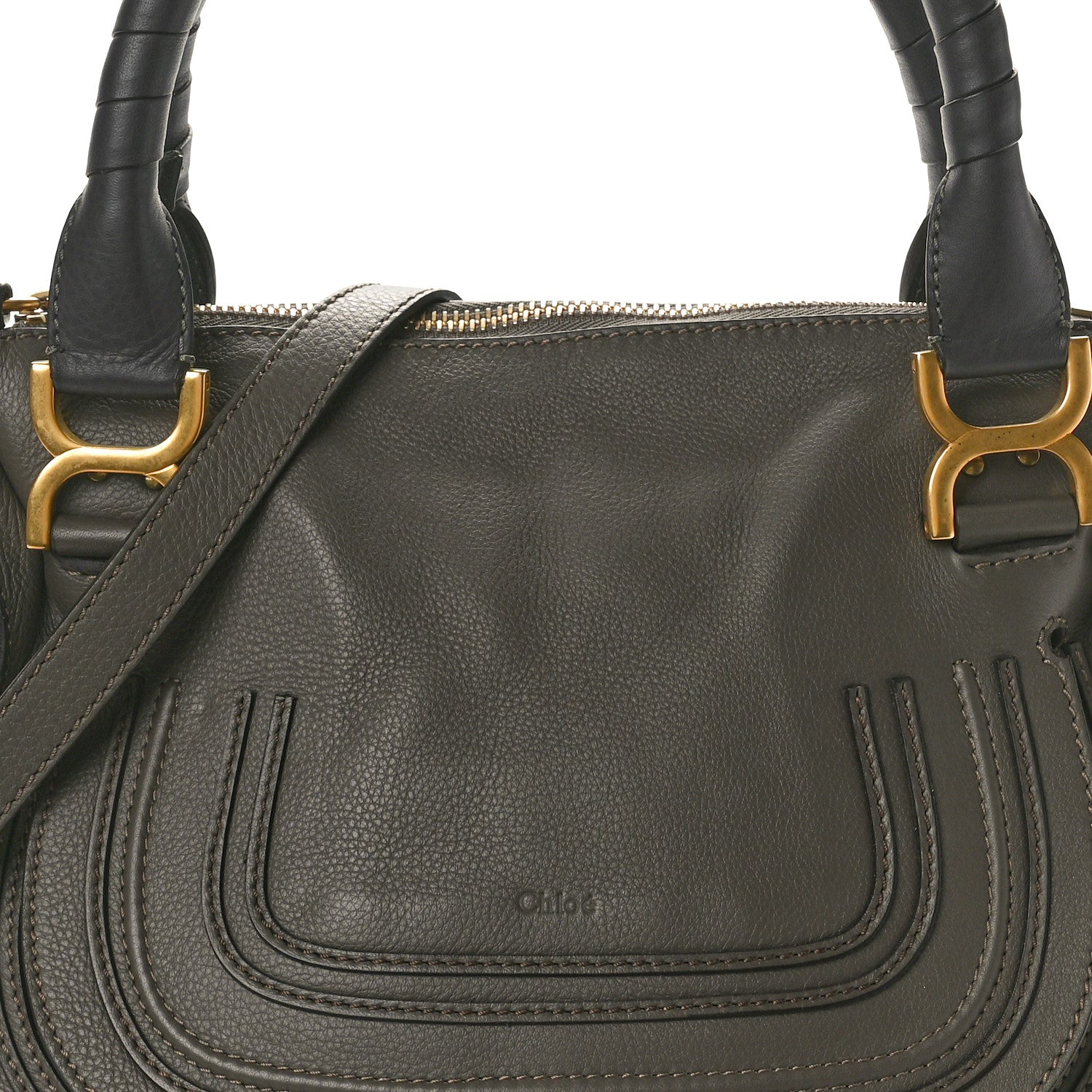 Chloe Calfskin Medium Marcie Satchel Anchor Grey 8 of 10
