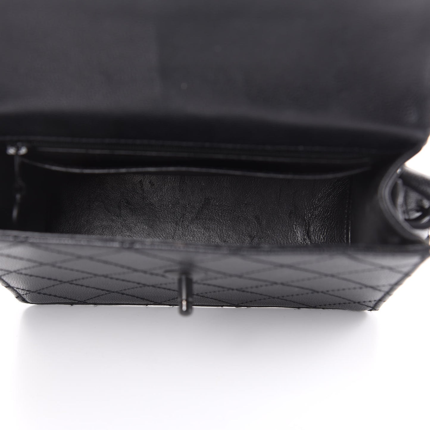 Caviar Diamond Stitched Square Flap So Black