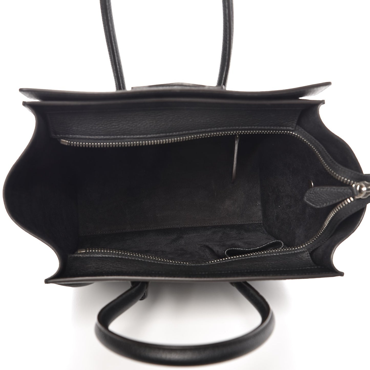 Drummed Calfskin Micro Luggage Black