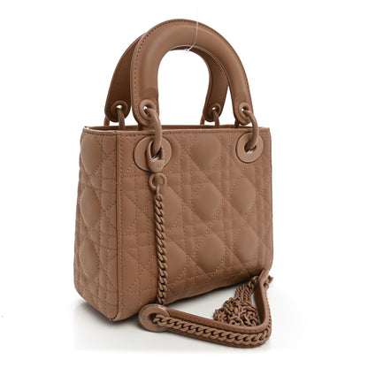Christian Dior Ultra Matte Calfskin Cannage Mini Lady Dior Light Beige 3 of 10