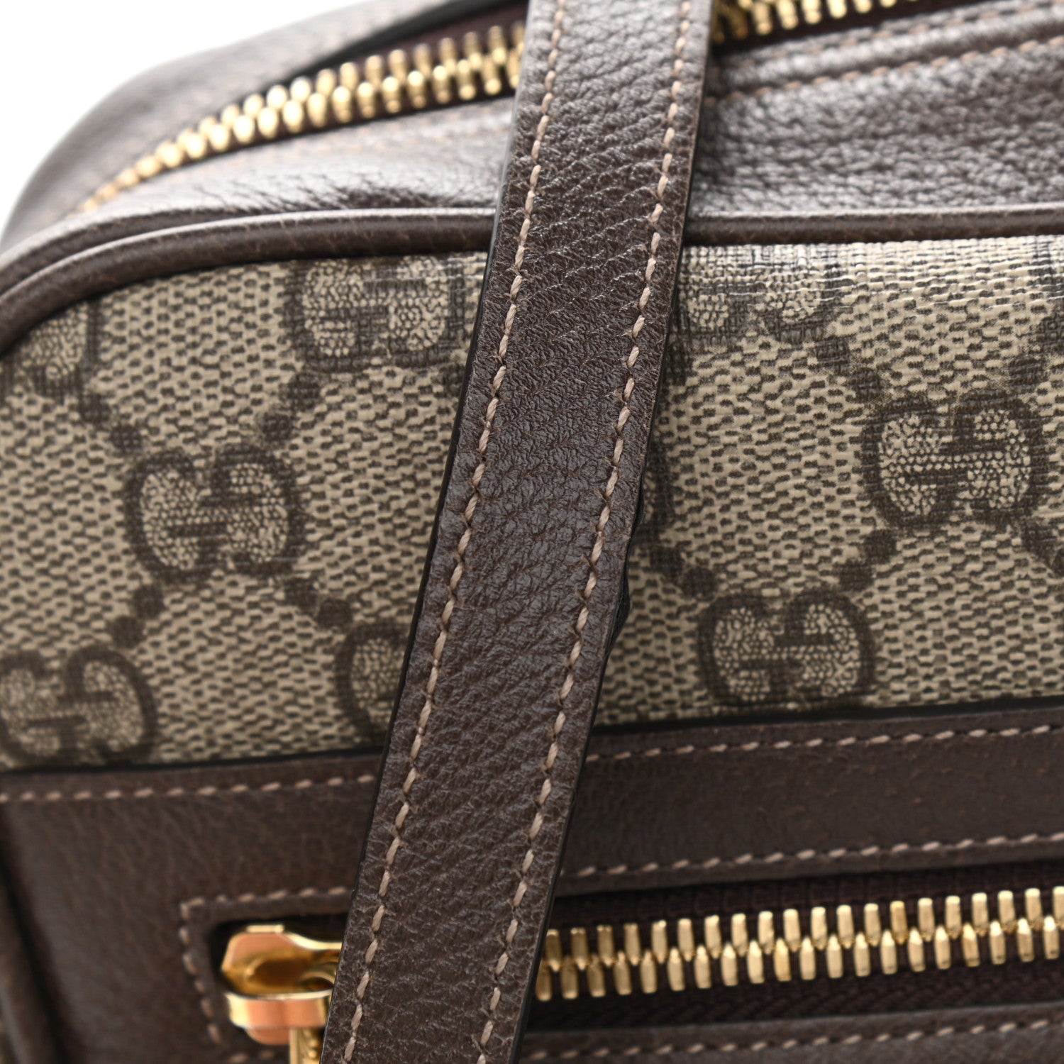 Gucci GG Supreme Monogram Web Small Ophidia Shoulder Bag Brown 10 of 11