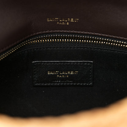 Saint Laurent Raffia Calfskin Monogram Medium Niki Chain Satchel Tan 6 of 11