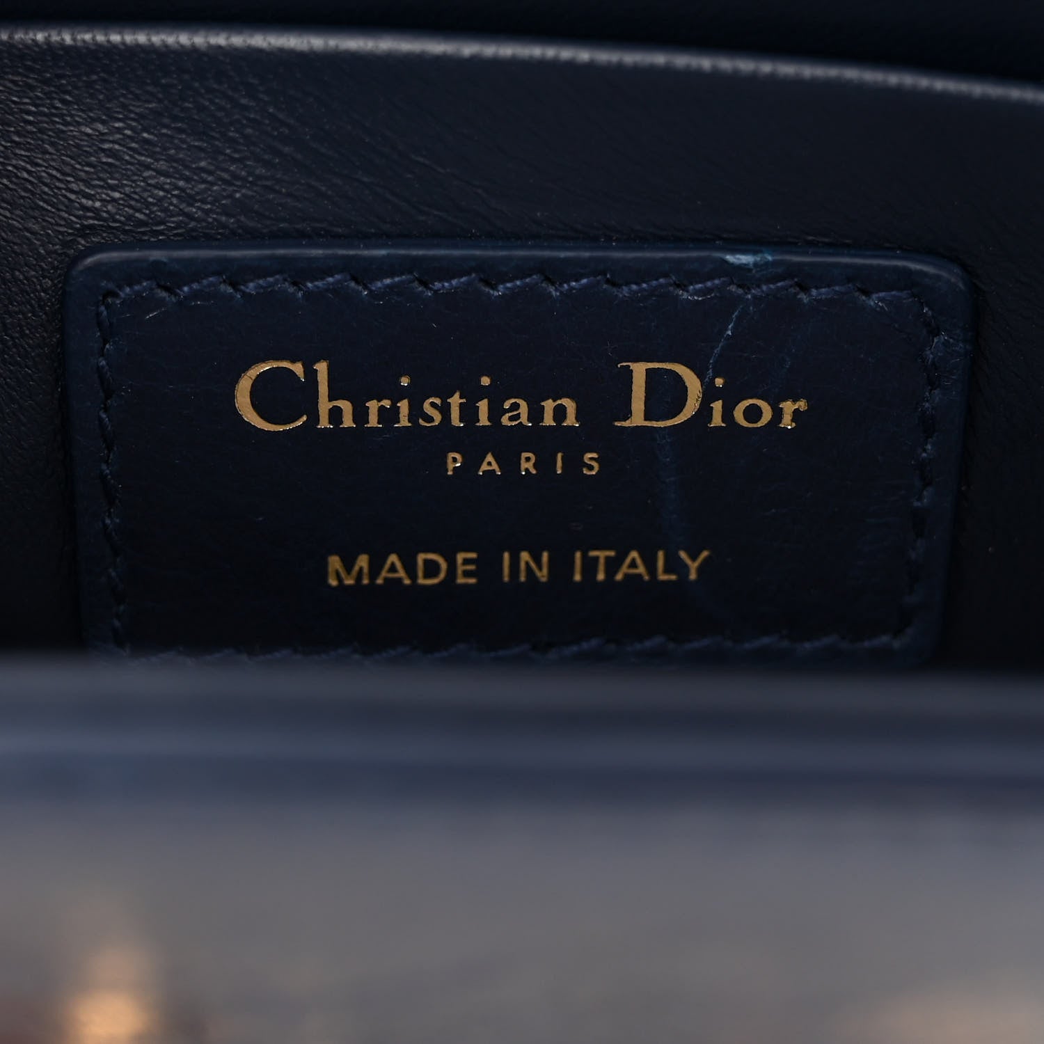 Christian Dior Smooth Calfskin 30 Montaigne Box Bag Navy 6 of 10