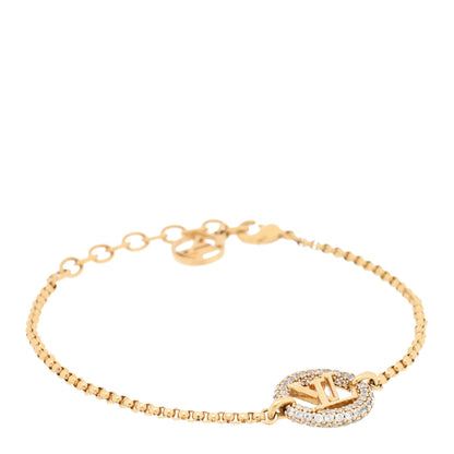 Louis Vuitton Metal Crystal Louise By Night Bracelet Gold 1 of 3