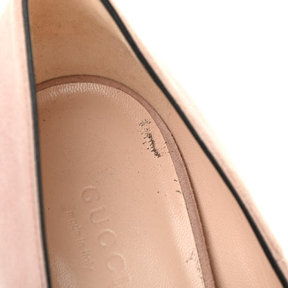 Gucci Kid Scamosciato GG Marmont Fringe 105mm Loafer Pumps 38.5 Crystal Pink 14 of 19