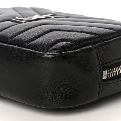 Saint Laurent Lambskin Y Quilted Monogram Loulou Cosmetic Case Black 9 of 9