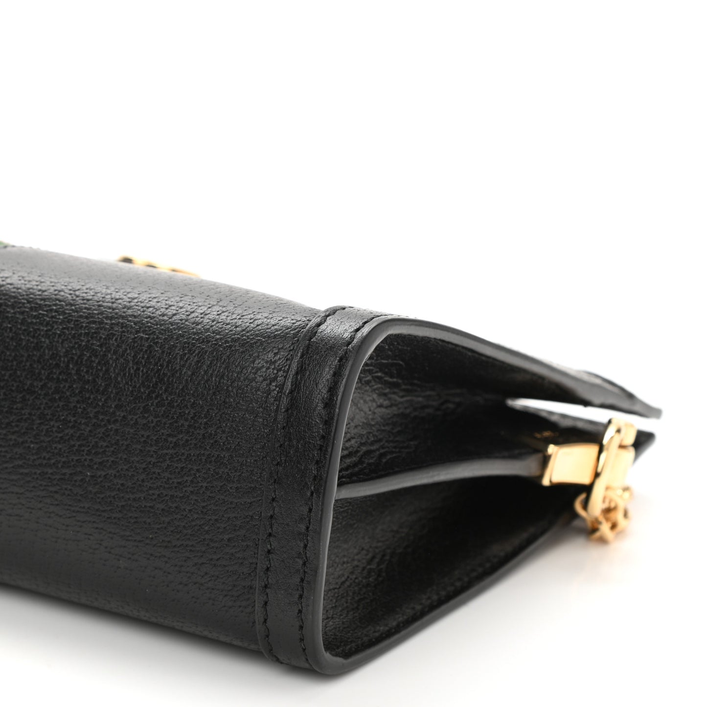 Calfskin GG Web Small Ophidia Chain Shoulder Bag Black