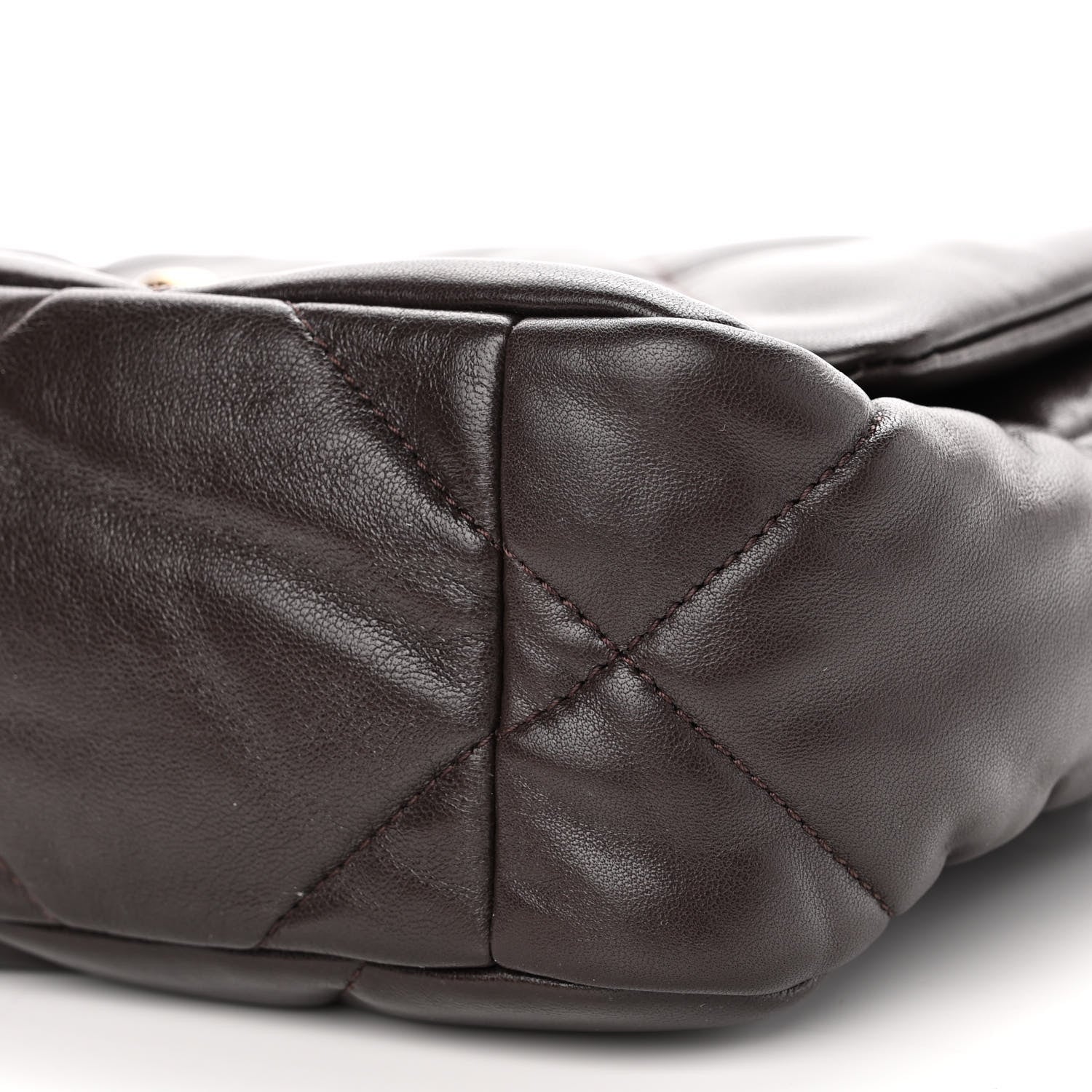 Chanel Lambskin Quilted Medium Chanel 19 Flap Dark Brown 10 of 10