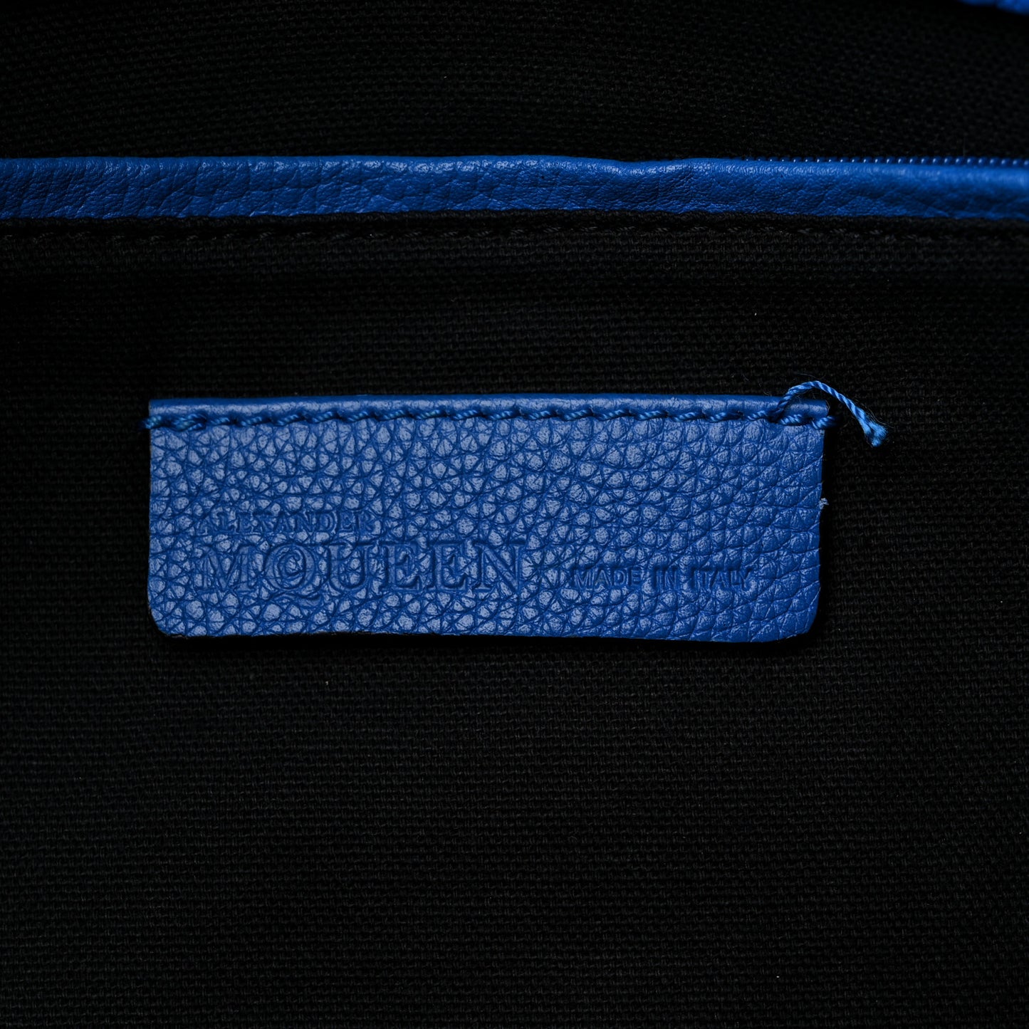 Pebbled Calfskin Large Skull Padlock Zip Around Tote Cobalt