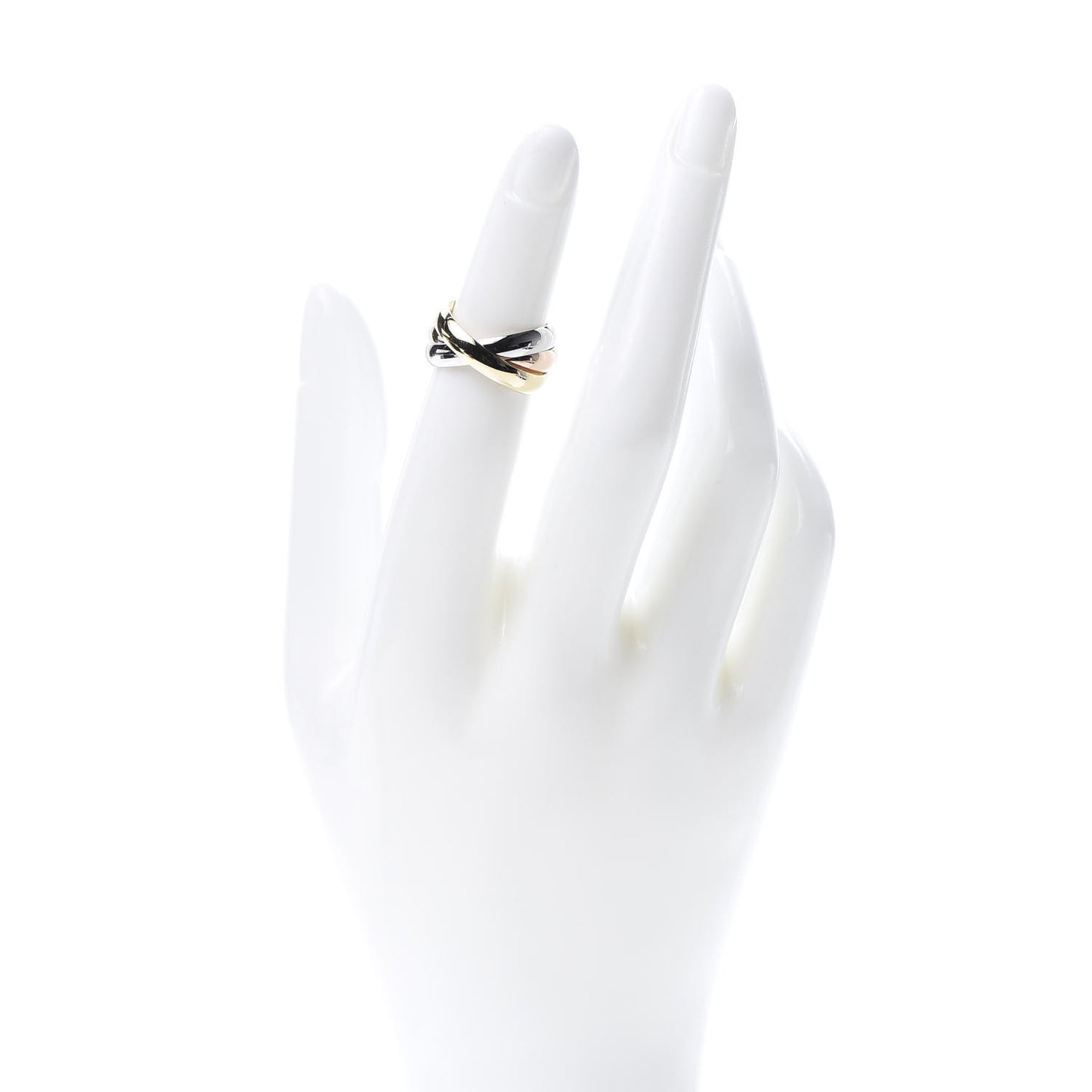 18K Pink Yellow White Gold Classic Trinity Ring 50 5.25