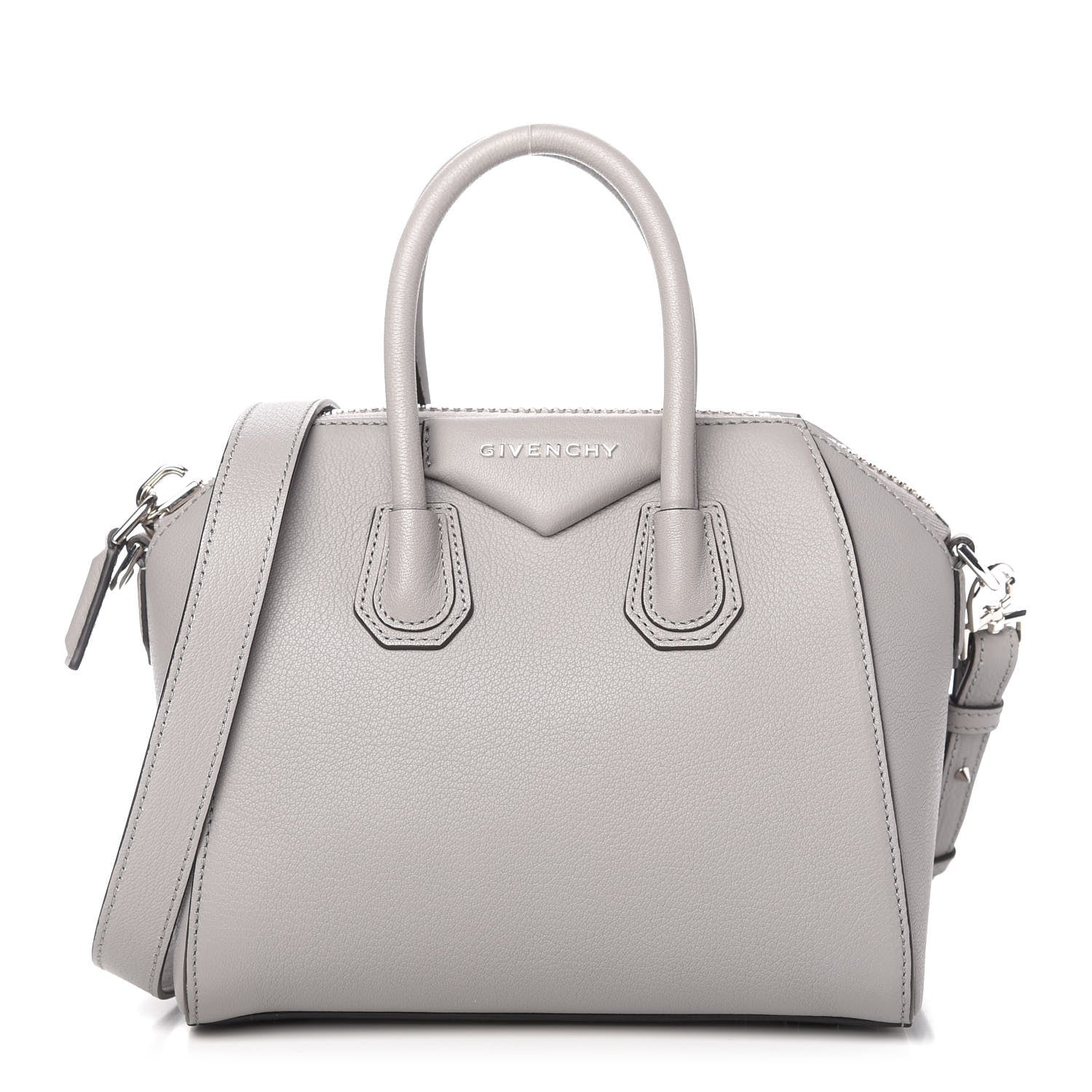 Givenchy Sugar Goatskin Mini Antigona Pearl Grey 1 of 10