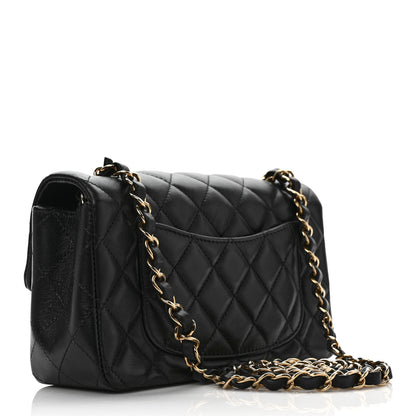 Chanel Lambskin Quilted Mini Rectangular Flap Black 3 of 10