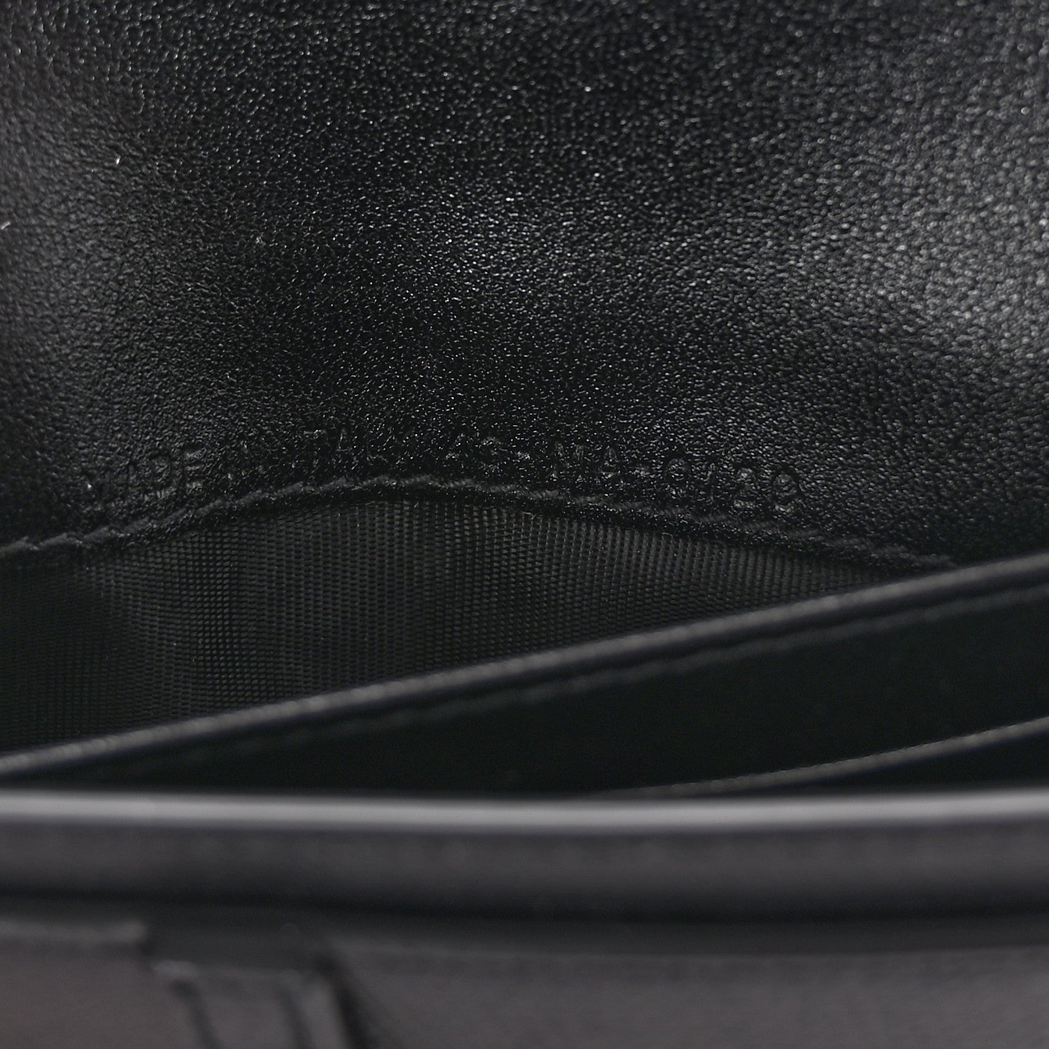 Christian Dior Grained Calfskin Saddle Chain Wallet Pouch Black 6 of 8