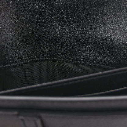 Christian Dior Grained Calfskin Saddle Chain Wallet Pouch Black 6 of 8