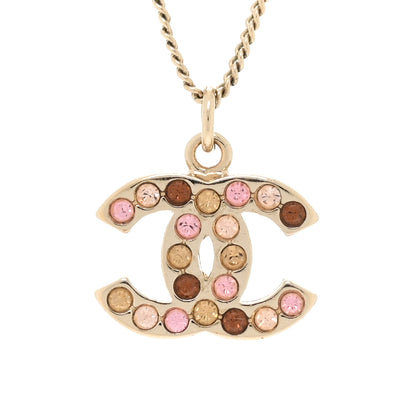 Chanel Crystal CC Necklace Gold Multicolor 3 of 4