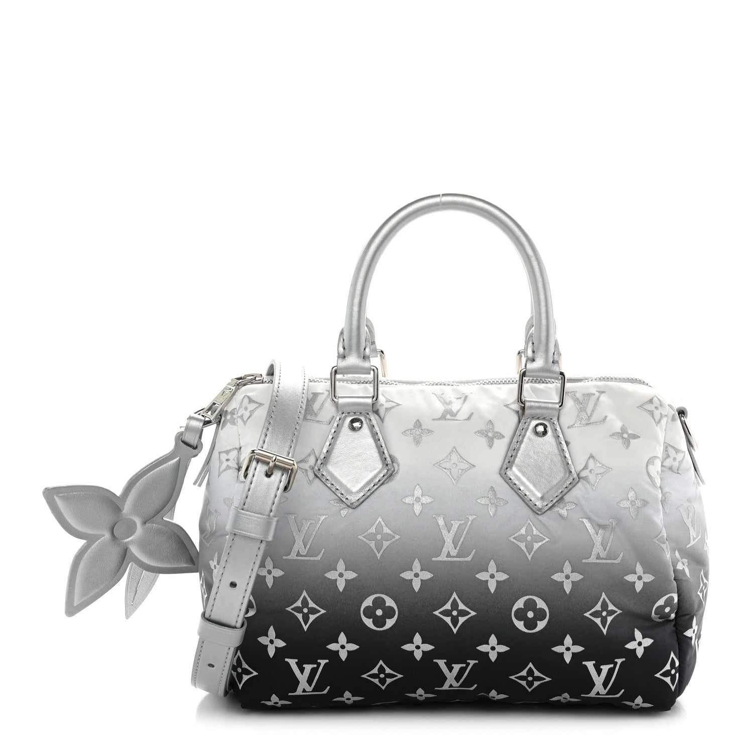 Louis Vuitton Nylon Monogram Gradient LV Snow Speedy Bandouliere 25 Frost 1 of 9