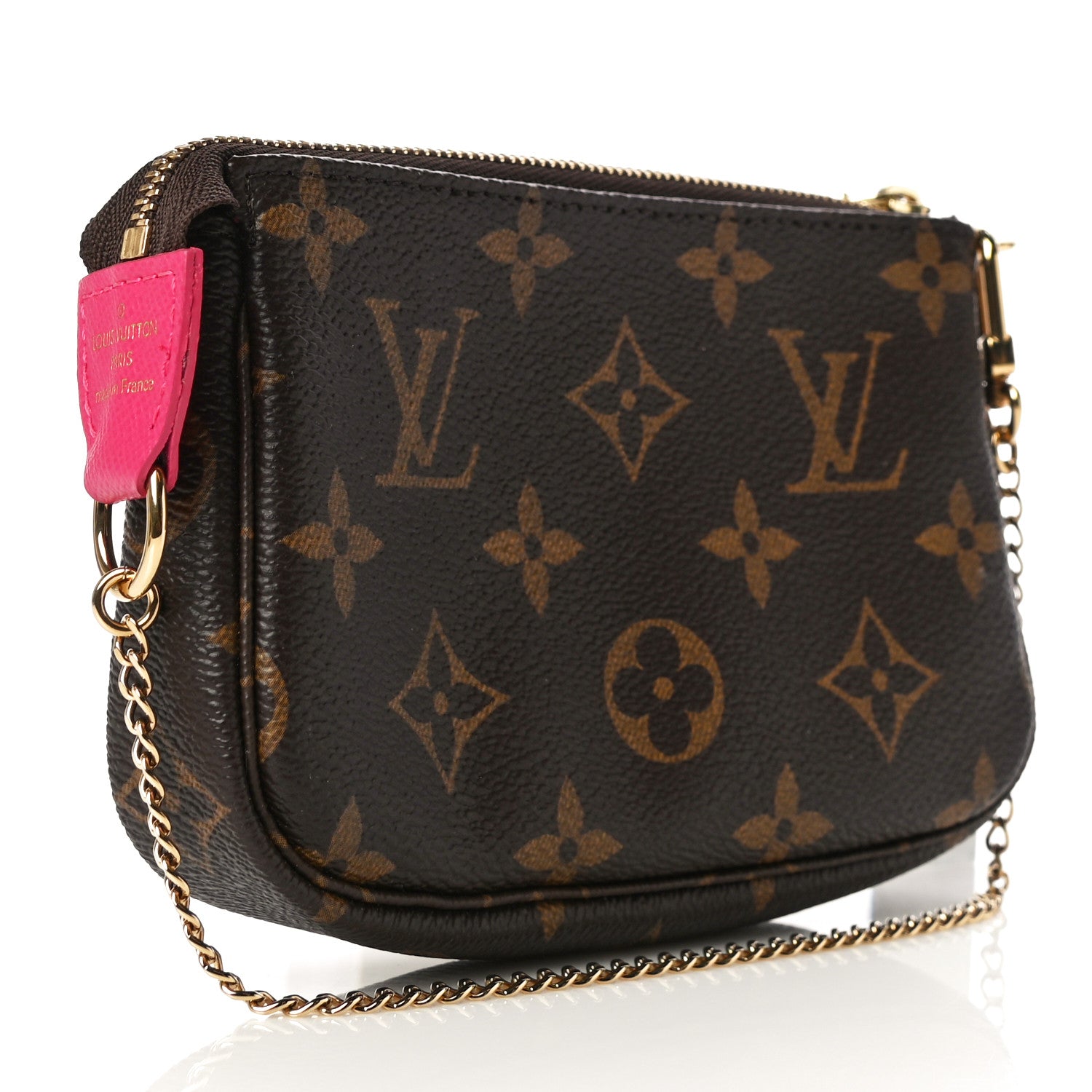 Louis Vuitton Monogram 2019 Christmas Animation Mini Courchevel Pochette Accessories Fuchsia 3 of 11