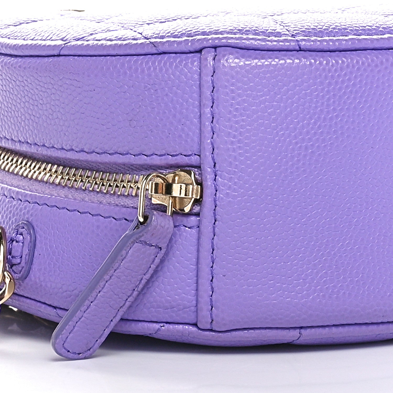 Chanel Caviar Quilted Round Clutch With Chain Purple 9 of 10