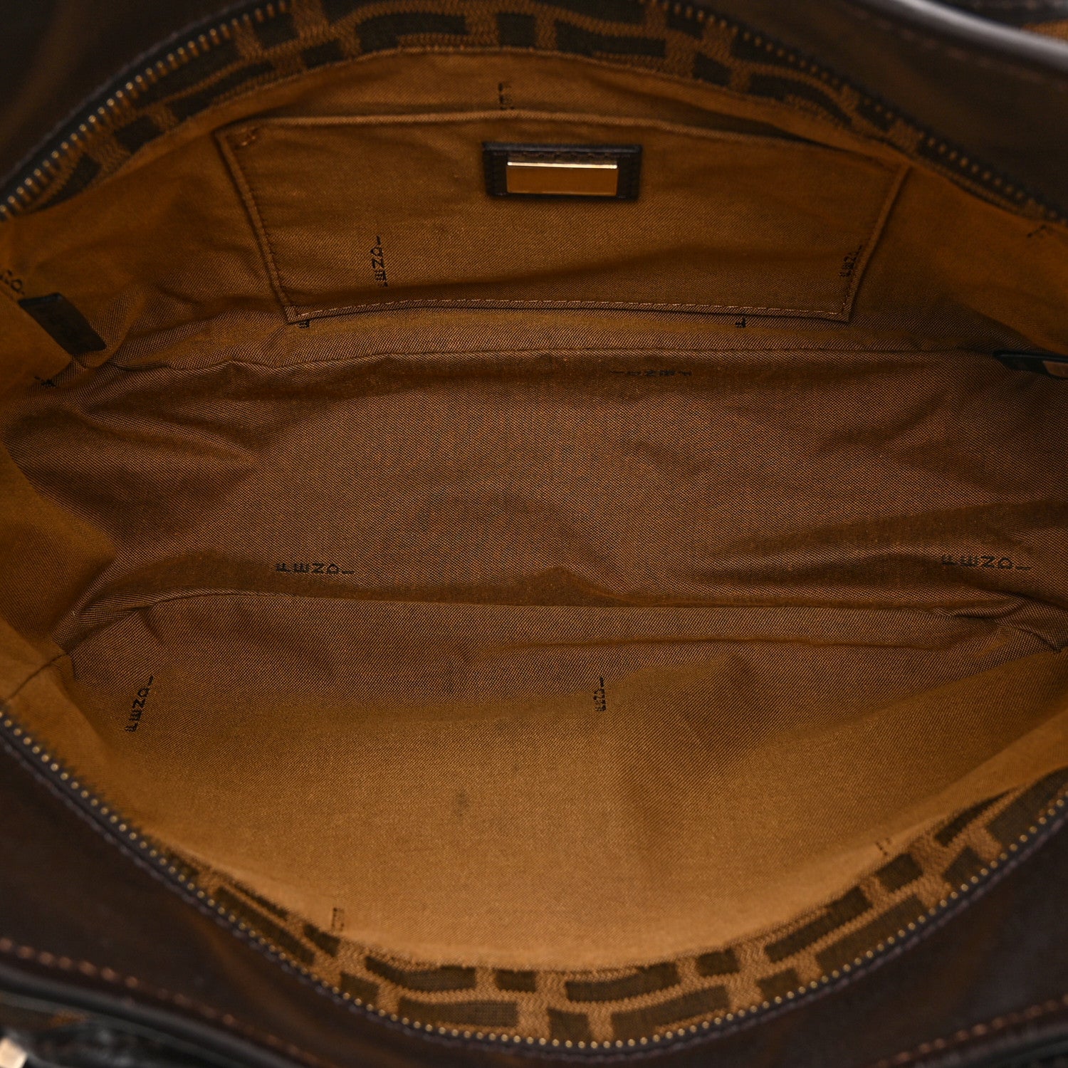 Fendi Zucca Small Chef Shopping Tote Tobacco Moro 6 of 14