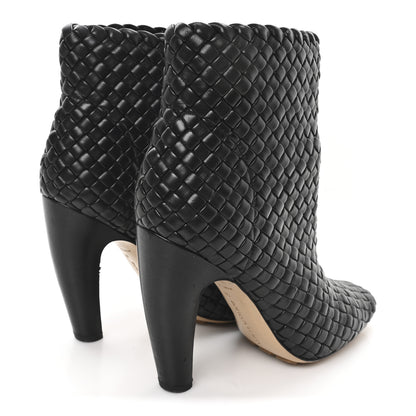 Bottega Veneta Nappa Padded Intreccio Canalazzo Ankle Boots 38 Black 5 of 10