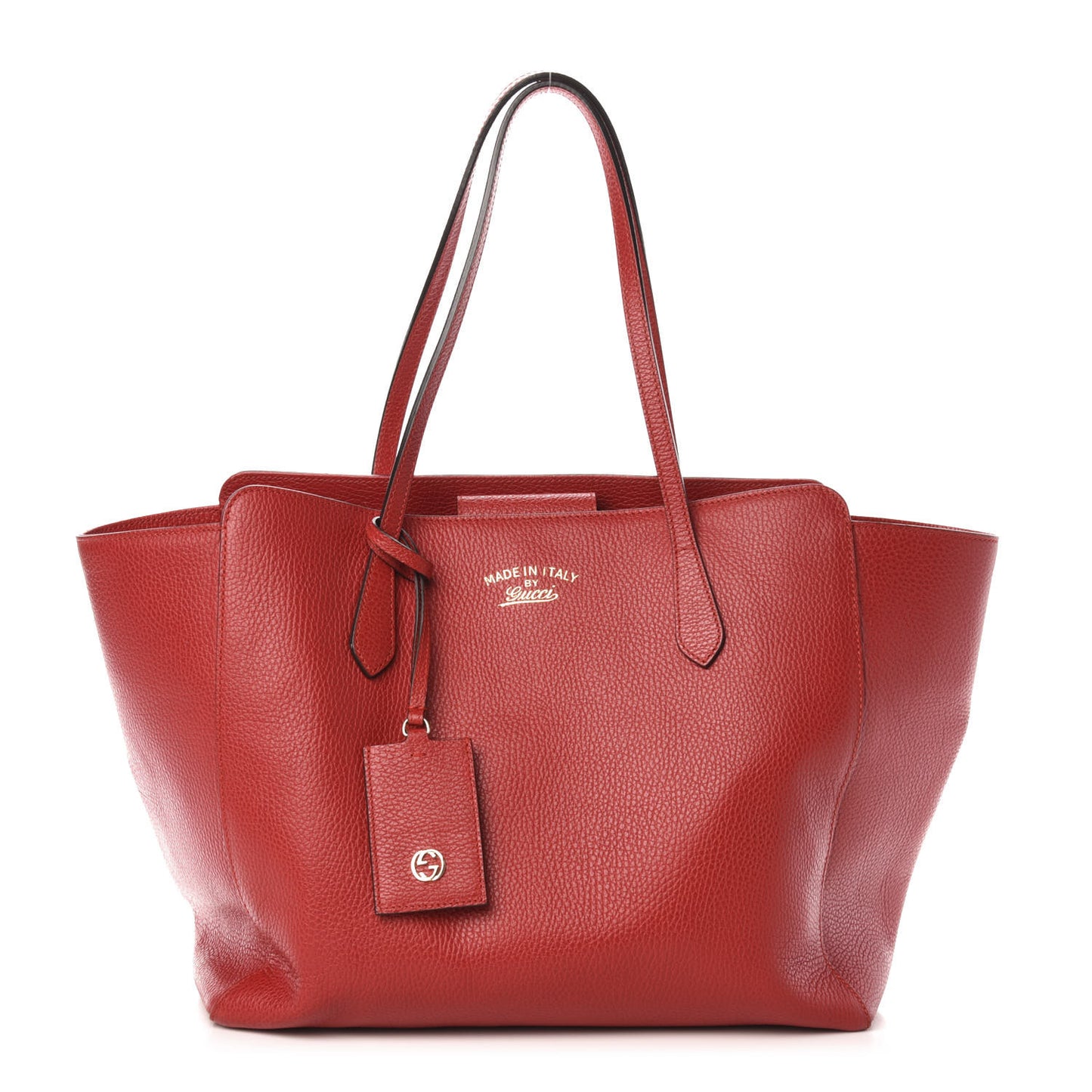Dollar Calfskin Medium Swing Tote Red