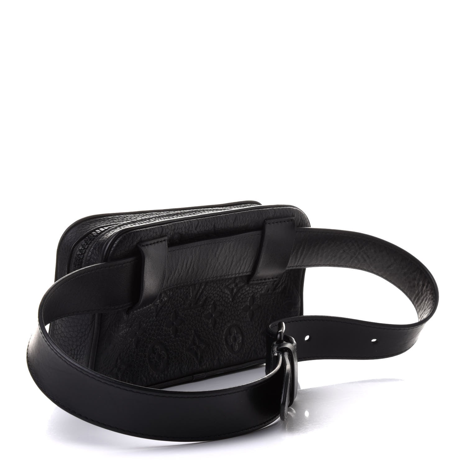 Louis Vuitton Taurillon Monogram Uniformes Solar Ray Soft Pochette Volga Belt Bag Black 3 of 14