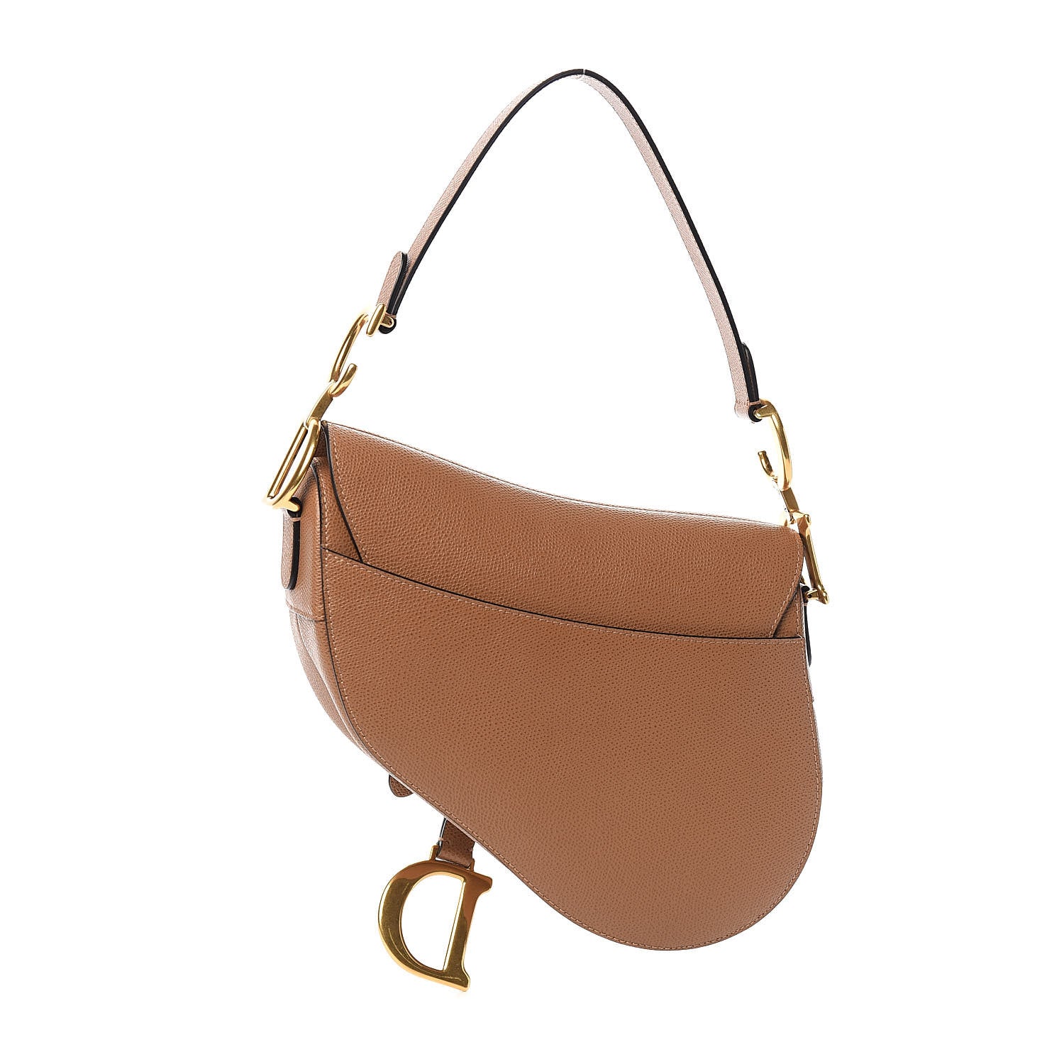 Christian Dior Grained Calfskin Saddle Bag Camello 3 of 11