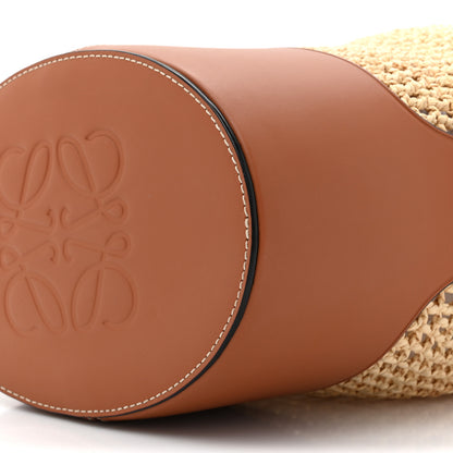 Loewe Raffia Calfskin Balloon Bucket Bag Natural Tan 8 of 10