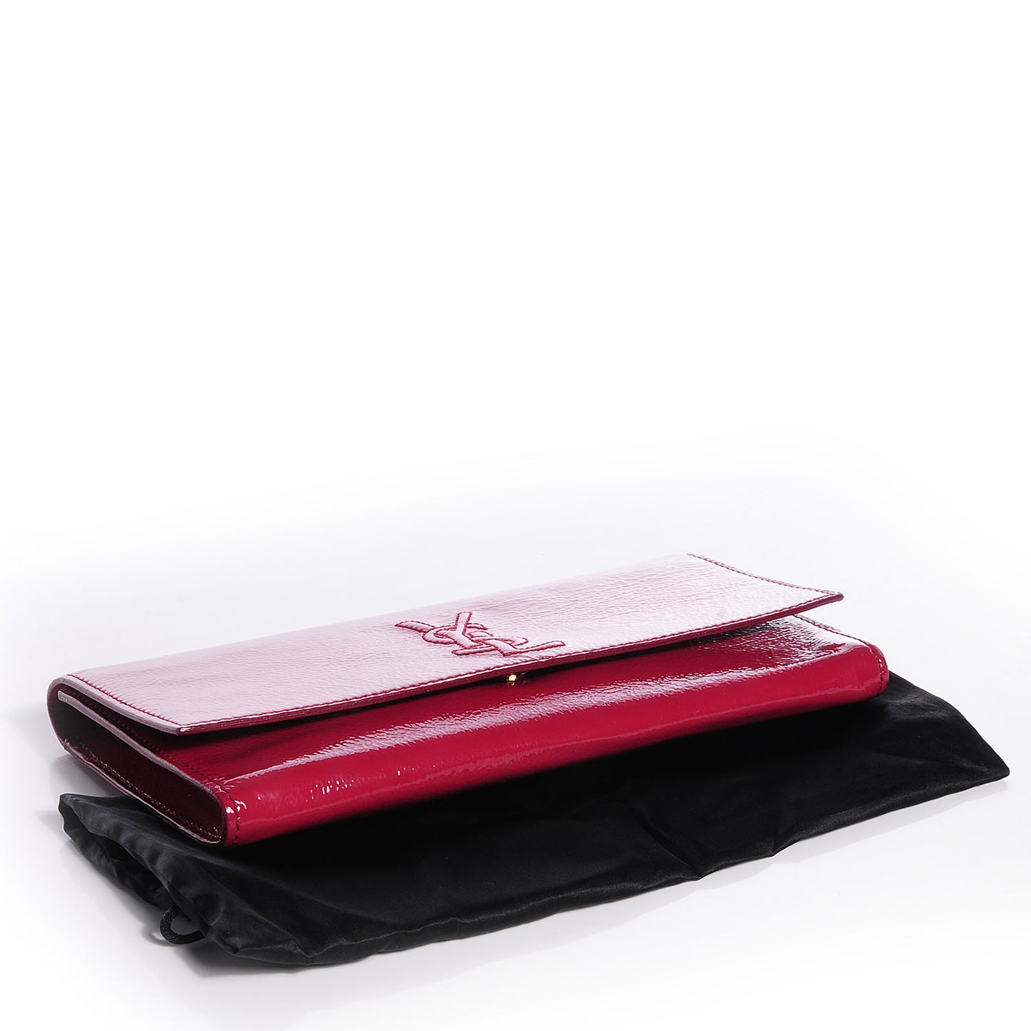 Textured Patent Small Belle de Jour Clutch Begonia